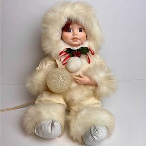 Vtg Telco Motion-ettes Christmas Animated illuminated Snowbaby works Read below